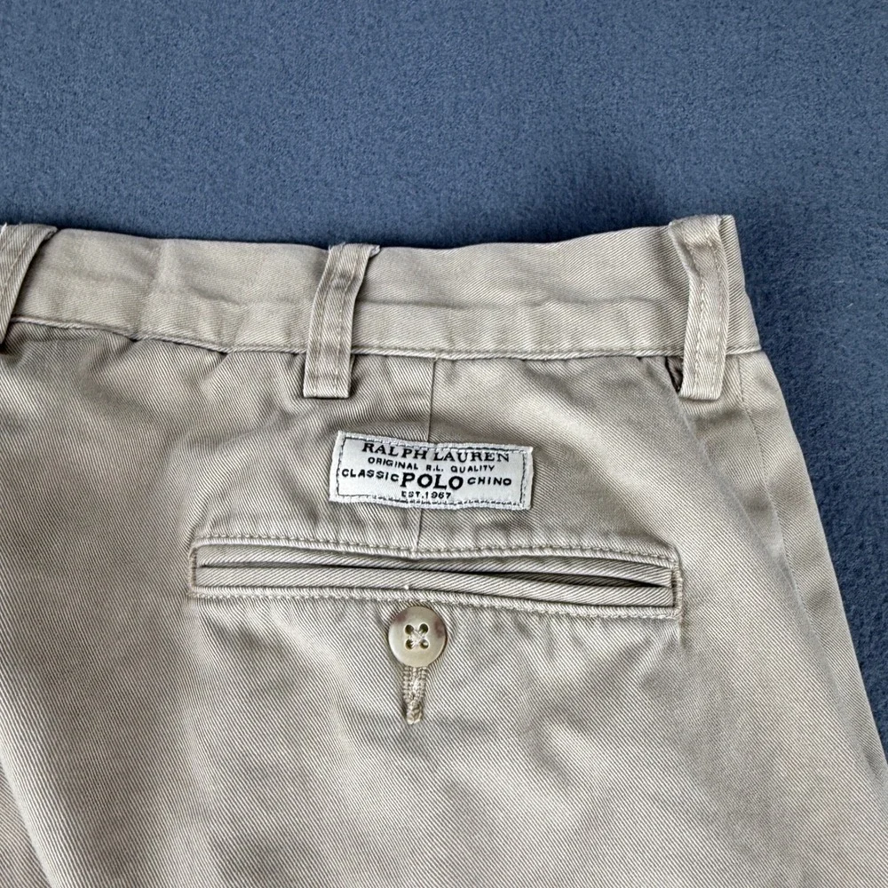 Vintage Polo Ralph Lauren Prospect Pants Men's 34x34 (Fits 32x31) Beige Chino